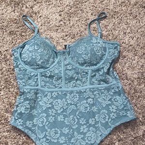 Teal Lace Bodysuit